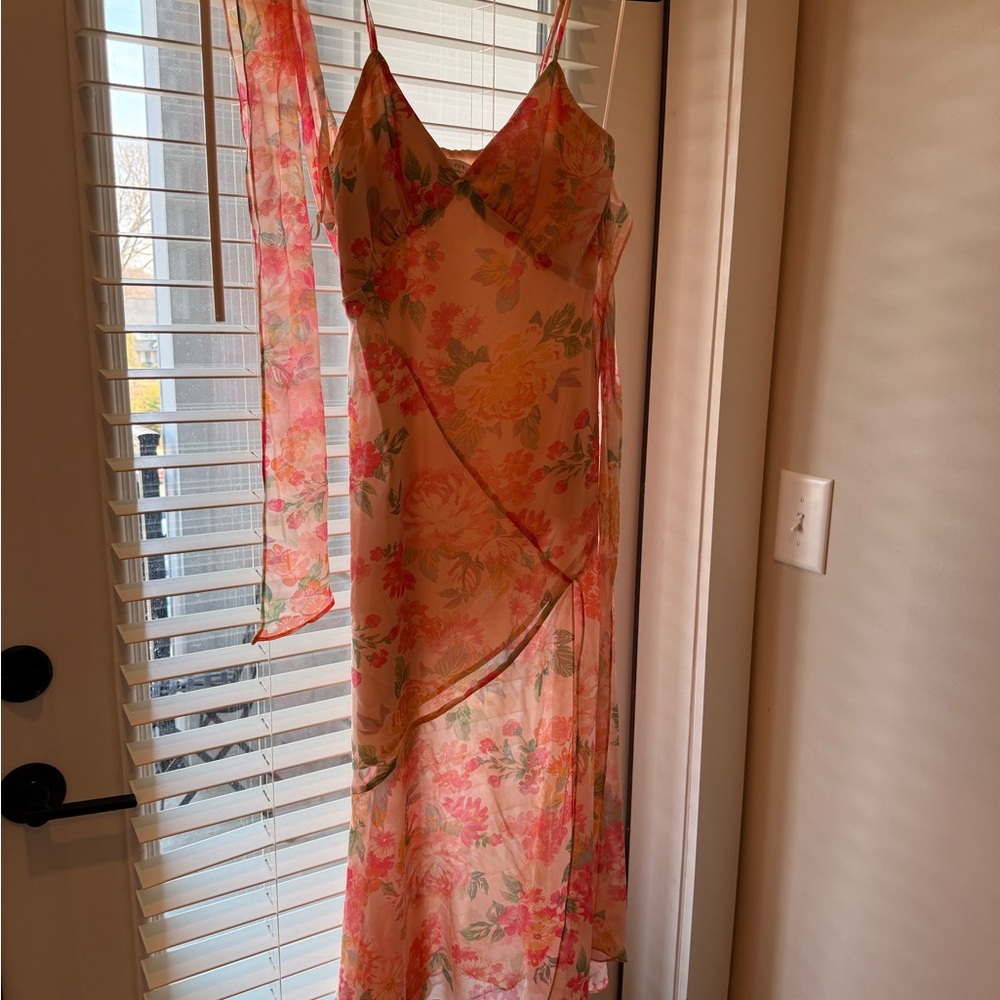 Dress Forum Peach Floral Dress